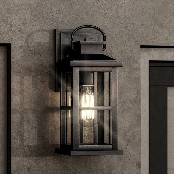 Luxury Transitional Outdoor Wall Sconce, 14.25"H x 6"W, with Craftsman